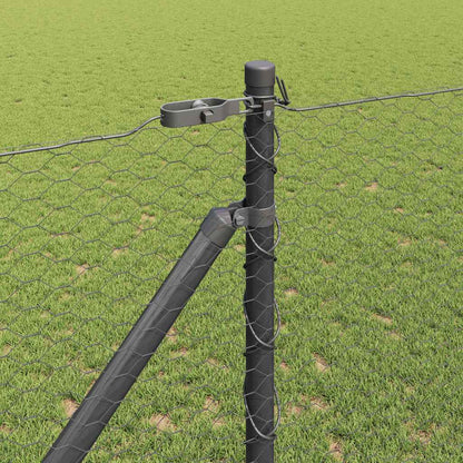 Palo della recinzione Grigio 25 x 1,4 m (rete da 25 mm)