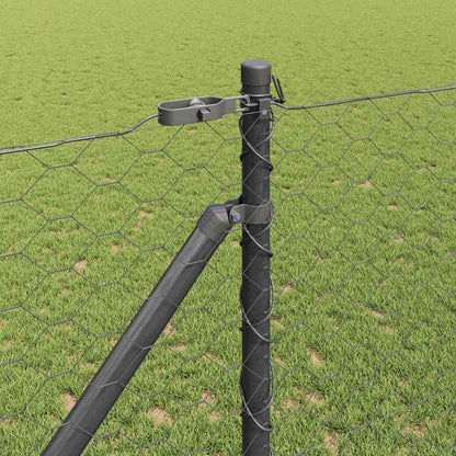 Palo della recinzione Grigio 25 x 1,4 m (rete 50 mm)