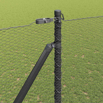 Palo della recinzione Grigio 25 x 1,6 m (maglia da 13 mm)