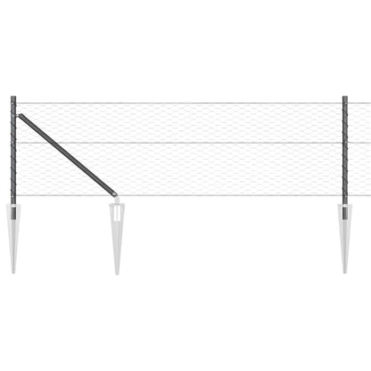 Palo della recinzione Grigio 50 x 0,6 m (maglia 36 mm)