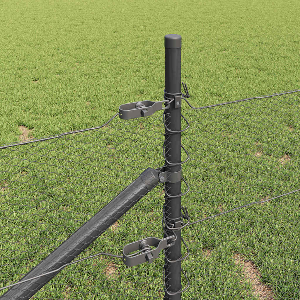 Palo della recinzione Grigio 50 x 0,8 m (maglia da 13 mm)
