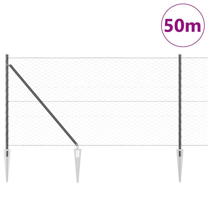 Palo della recinzione Grigio 50 x 1 m (griglia 50 mm)