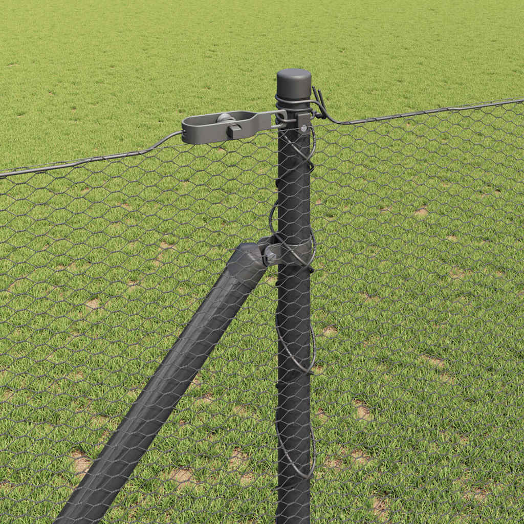 Palo della recinzione Grigio 50 x 1,2 m (rete da 13 mm)