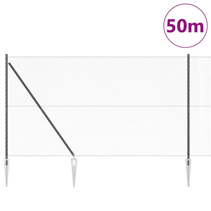 Palo della recinzione Grigio 50 x 1,5 m (rete da 13 mm)
