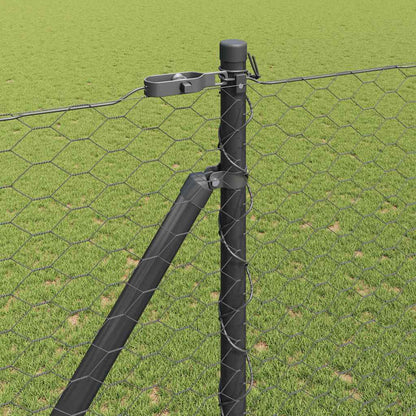 Palo della recinzione Grigio 50 x 1,6 m (36 mm rete)