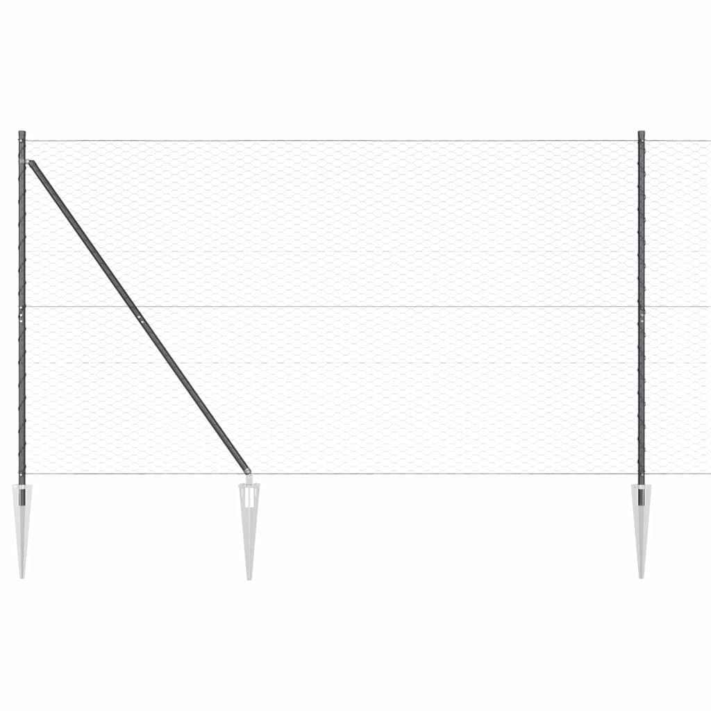 Palo della recinzione Grigio 50 x 1,6 m (36 mm rete)