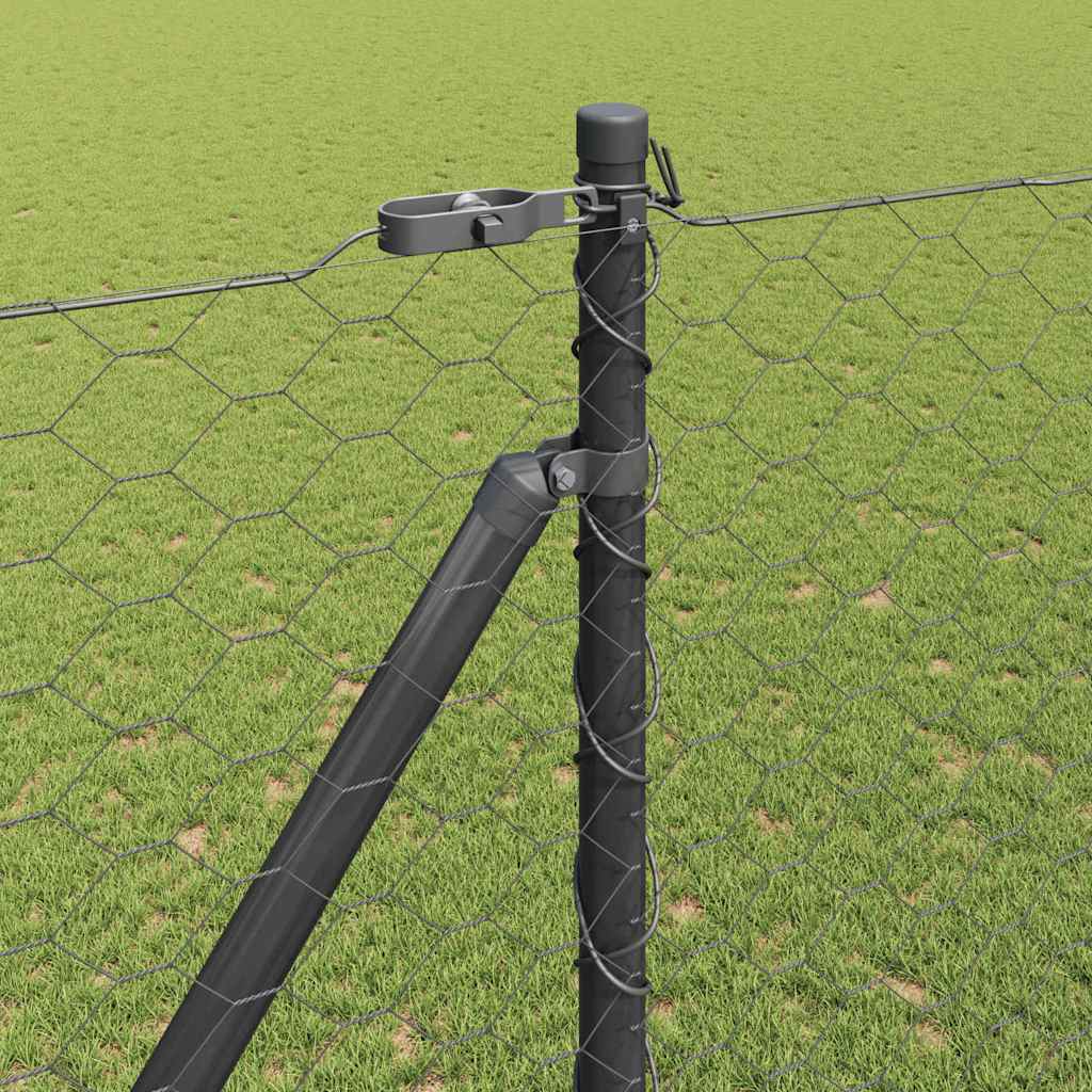 Palo della recinzione Grigio 50 x 1,6 m (rete da 50 mm)