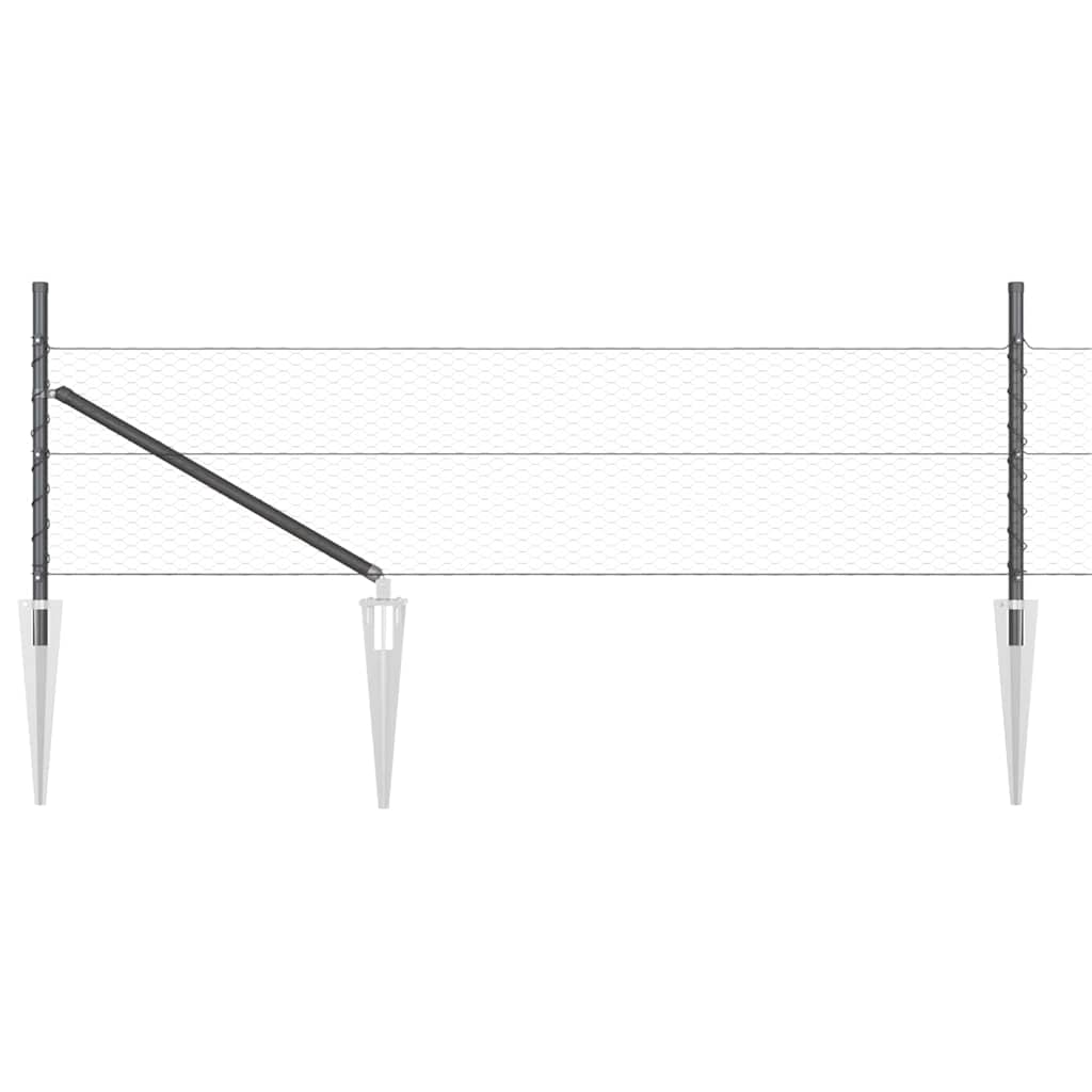 Palo della recinzione Grigio 100 x 0,4 m (rete da 25 mm)