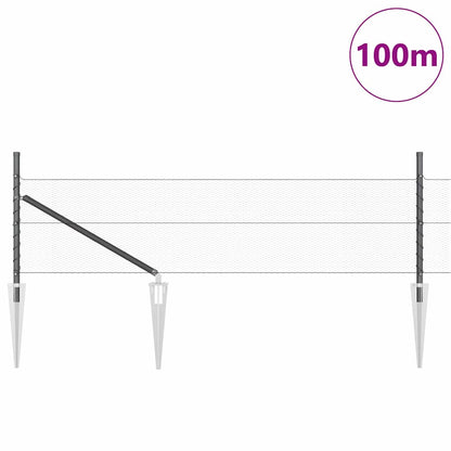 Palo della recinzione Grigio 100 x 0,5 m (rete da 13 mm)