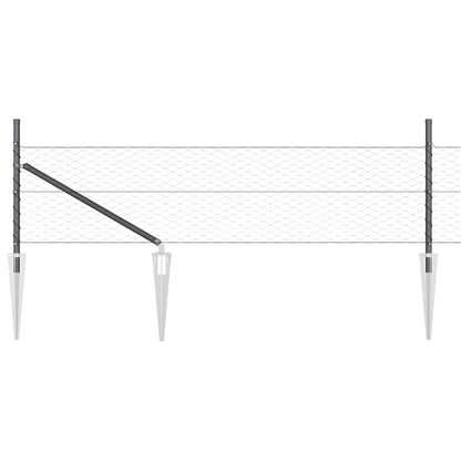 Palo della recinzione Grigio 100 x 0,8 m (rete da 36 mm)