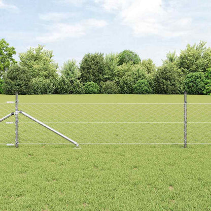 Palo della recinzione Argento 10 x 0,4 m (rete da 50 mm)