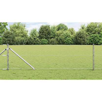 Palo della recinzione Argento 10 x 0,6 m (maglia 50 mm) Acciaio