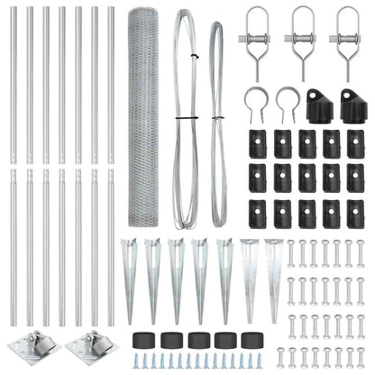 Palo della recinzione Argento 10 x 1,4 m (rete 13 mm) Acciaio