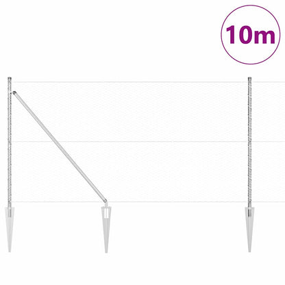 Palo della recinzione Argento 10 x 1,4 m (rete da 25 mm)