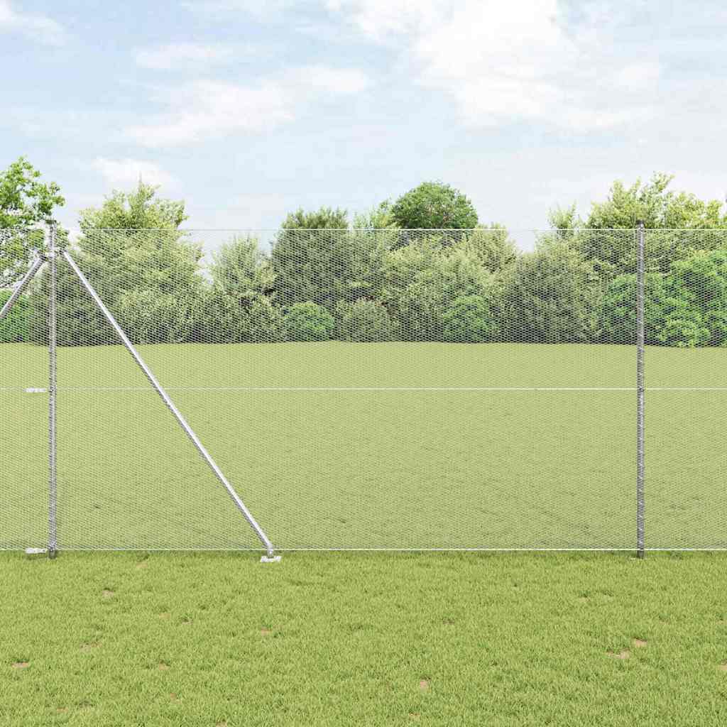 Palo della recinzione Argento 10 x 1,5 m (rete da 13 mm)