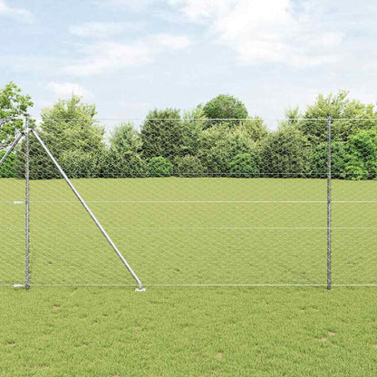 Palo della recinzione Argento 10 x 1,5 m (50 mm rete) Acciaio
