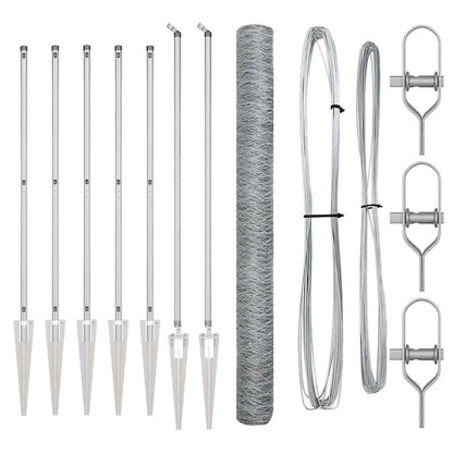 Palo della recinzione Argento 10 x 1,6 m (rete da 36 mm)