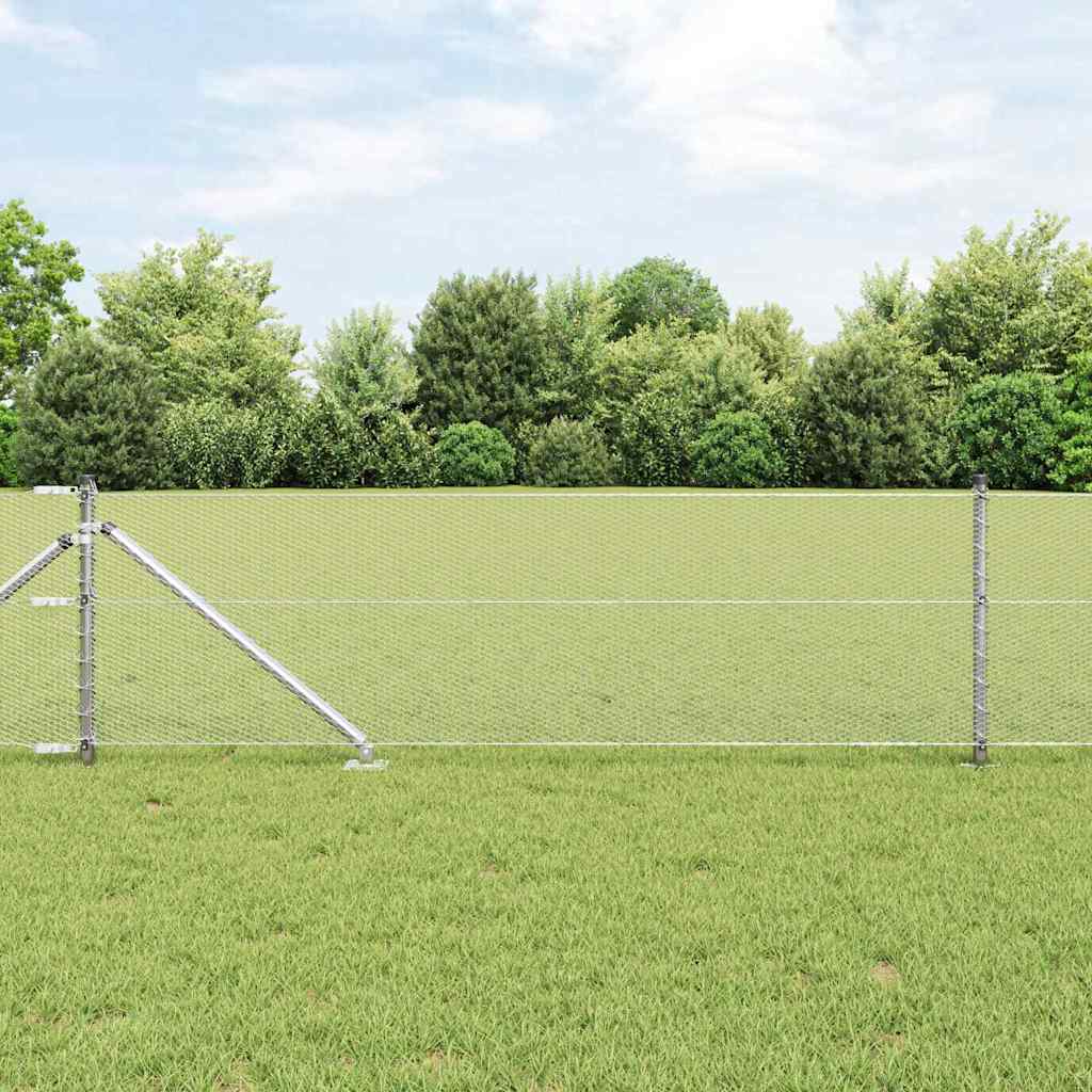Palo della recinzione Argento 25 x 0,6 m (rete da 13 mm)