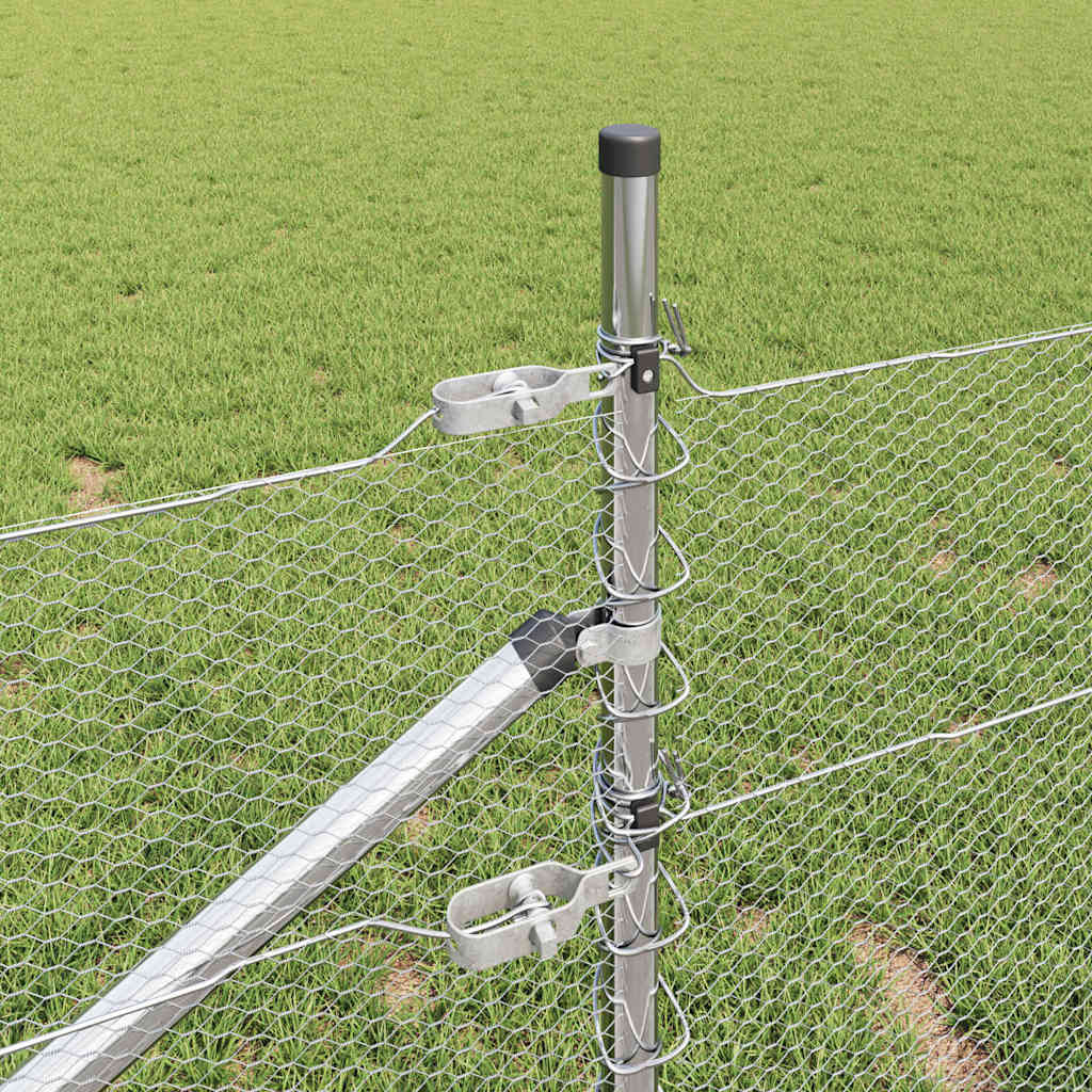 Palo della recinzione Argento 25 x 0,8 m (rete da 13 mm)
