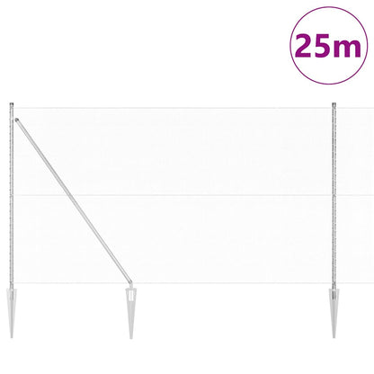 Palo della recinzione Argento 25 x 1,6 m (maglia da 13 mm)