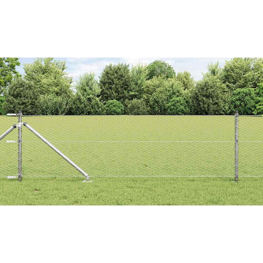 Palo della recinzione Argento 50 x 0,6 m (maglia da 25 mm)