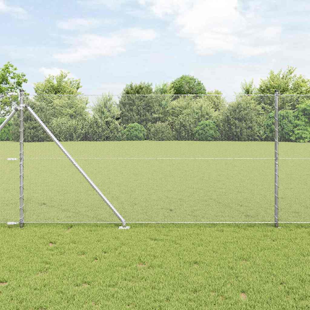 Palo della recinzione Argento 50 x 1,4 m (maglia 13 mm) Acciaio
