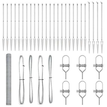 Palo della recinzione Argento 50 x 1,6 m (rete da 13 mm)