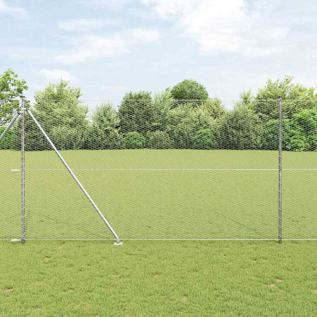 Palo della recinzione Argento 50 x 1,6 m (rete da 25 mm)