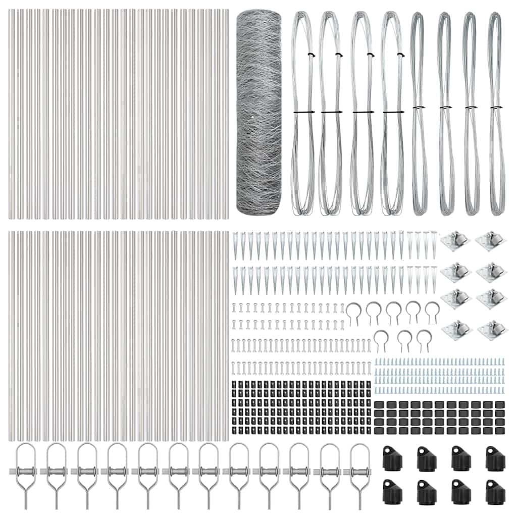 Palo della recinzione Argento 100 x 0,4 m (rete 50 mm) Acciaio