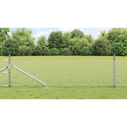 Palo della recinzione Argento 100 x 0,5 m (rete da 13 mm)