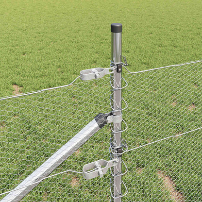 Palo della recinzione Argento 100 x 0,5 m (rete da 13 mm)