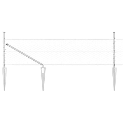 Palo della recinzione Argento 100 x 0,8 m (rete da 36 mm)