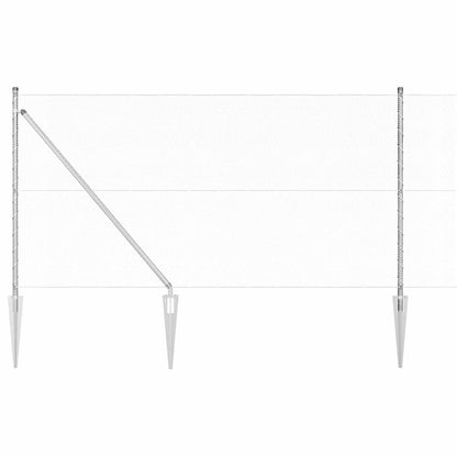 Palo della recinzione Argento 100 x 1 m (maglia 13 mm) Acciaio
