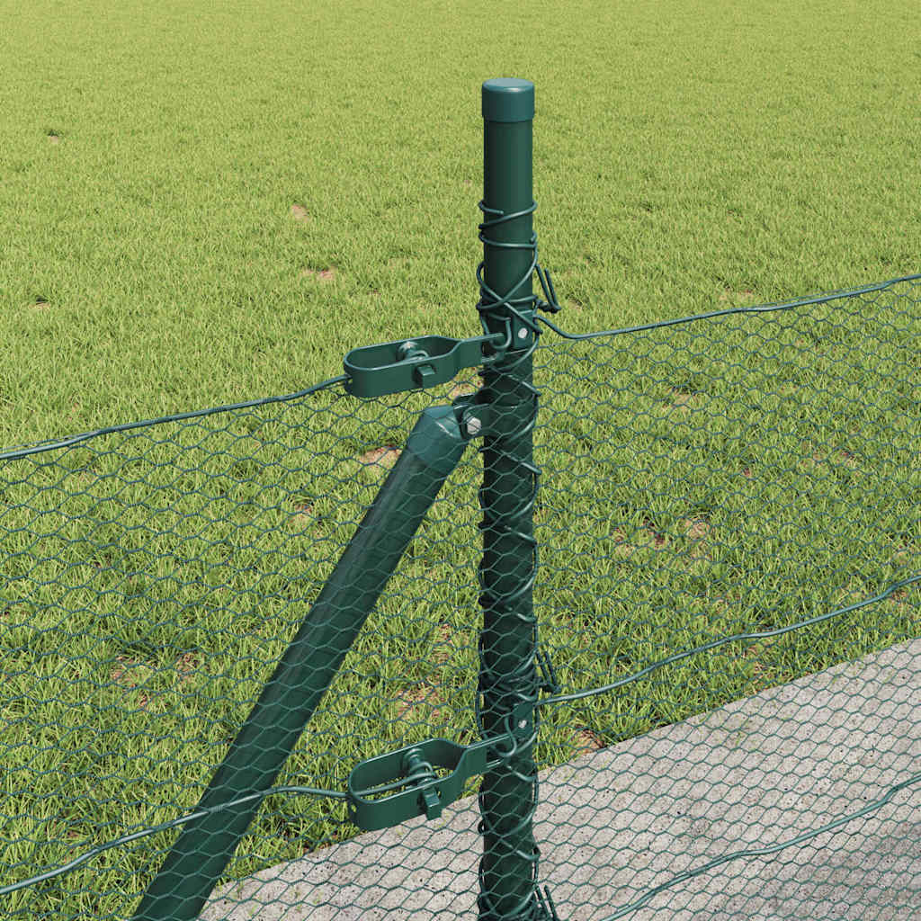 Palo della recinzione Verde 10 x 0,4 m (rete da 13 mm)