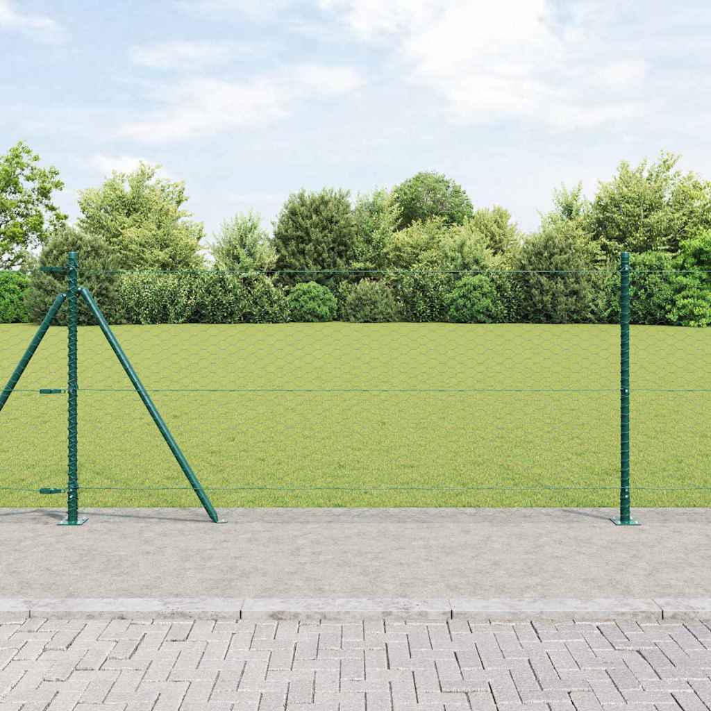 Palo della recinzione Verde 10 x 0,8 m (rete 36 mm)