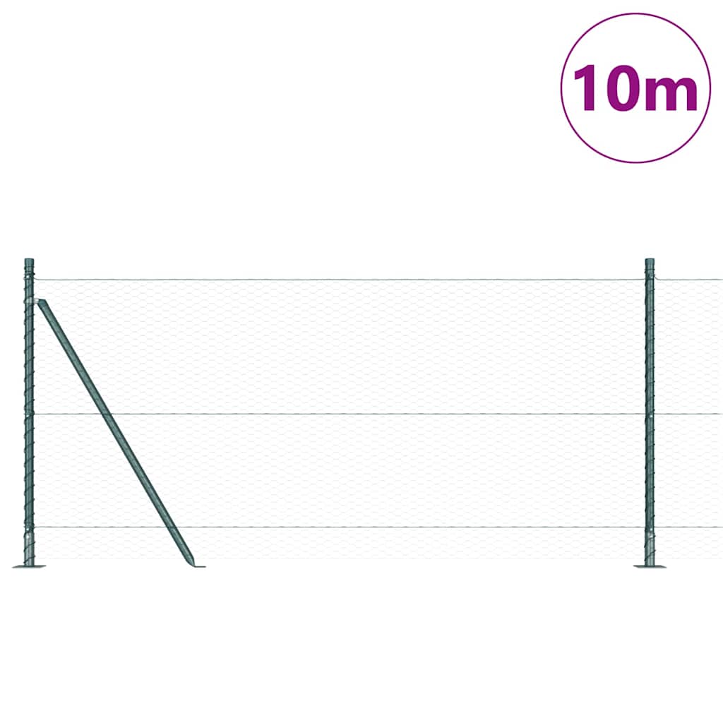 Palo della recinzione Verde 10 x 1 m (rete da 25 mm)