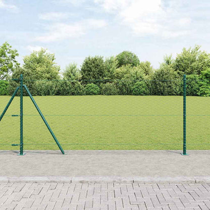 Palo della recinzione Verde 10 x 1 m (rete 36 mm) Acciaio e PVC