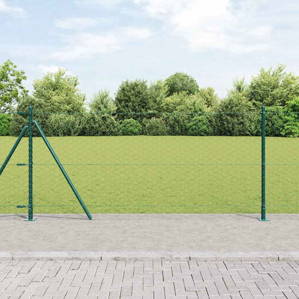 Palo della recinzione Verde 10 x 1 m (maglia 50 mm)