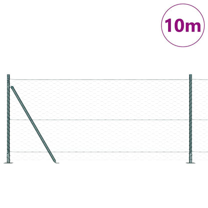 Palo della recinzione Verde 10 x 1 m (maglia 50 mm)