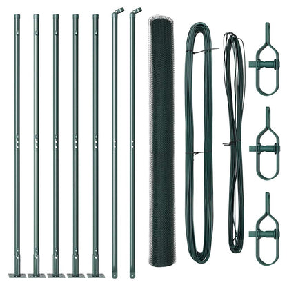 Palo della recinzione Verde 10 x 1,4 m (rete 13 mm)