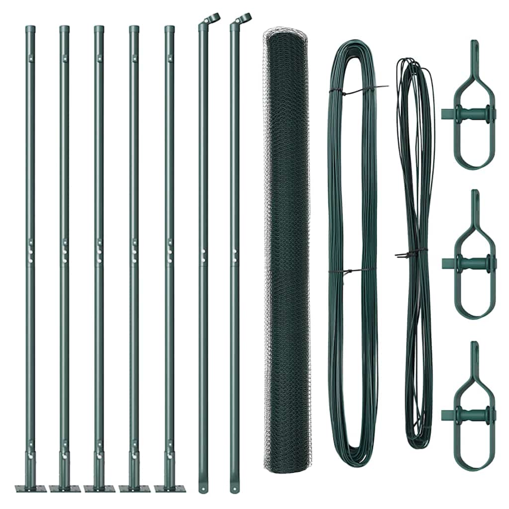 Palo della recinzione Verde 10 x 1,5 m (rete da 13 mm)