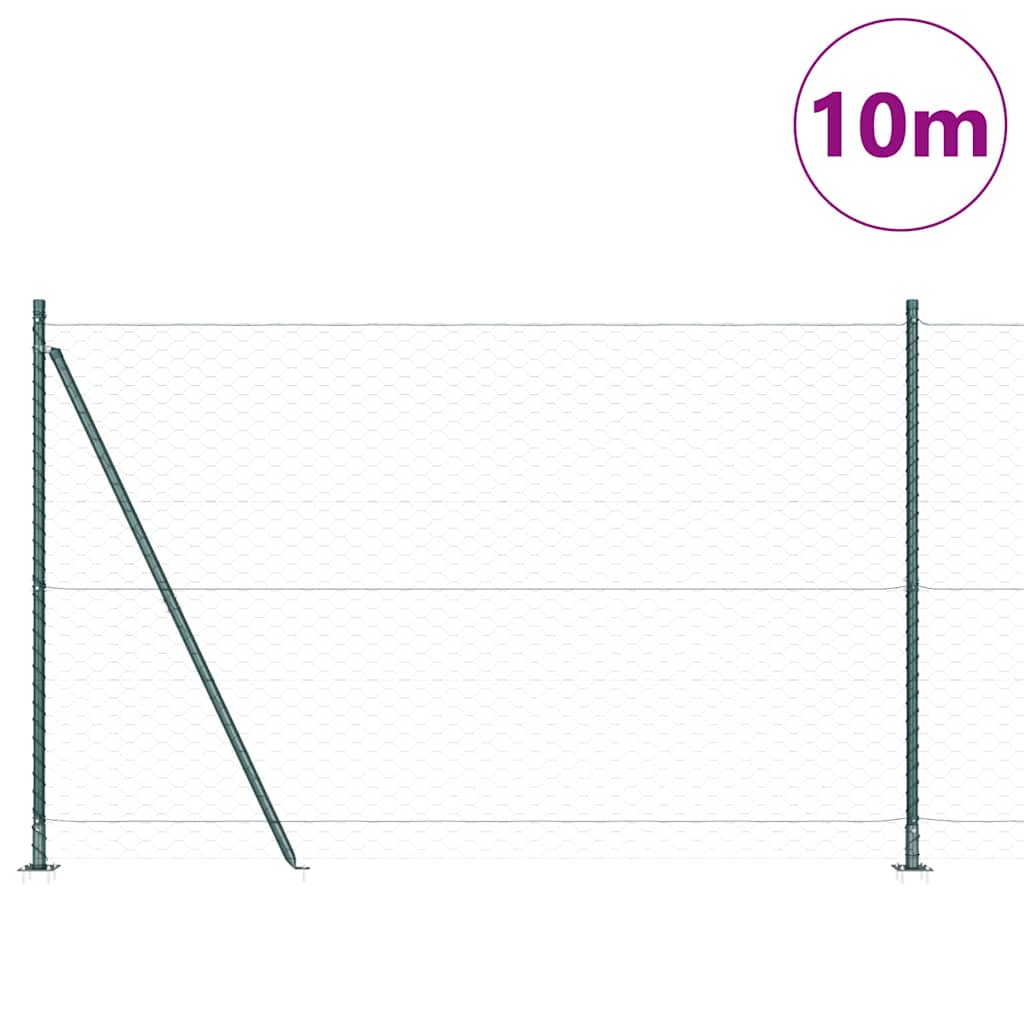 Palo della recinzione Verde 10 x 1,5 m (50 mm rete)