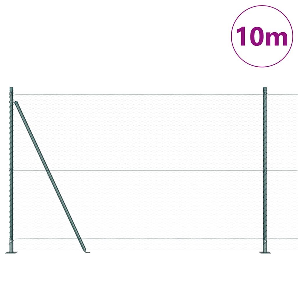 Palo della recinzione Verde 10 x 1,6 m (maglia da 25 mm)