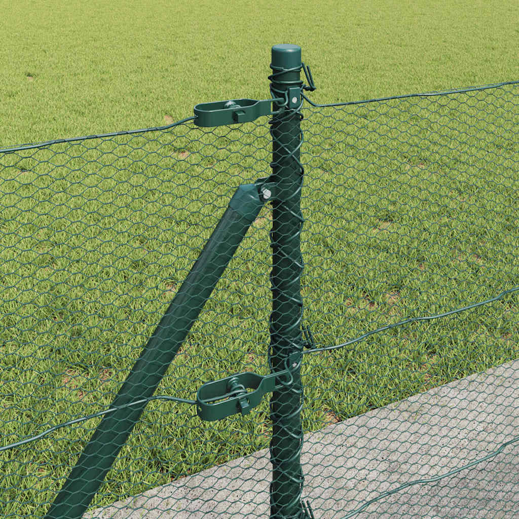 Palo della recinzione Verde 25 x 0,6 m (rete da 13 mm)