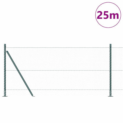 Palo della recinzione Verde 25 x 0,8 m (reticolo da 25 mm)