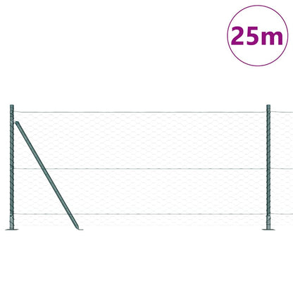 Palo della recinzione Verde 25 x 0,8 m (maglia 50 mm)
