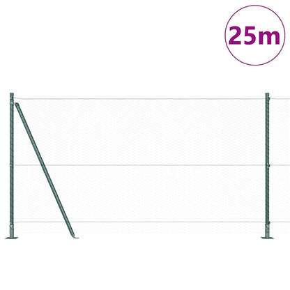 Palo della recinzione Verde 25 x 1,2 m (rete da 25 mm) Acciaio