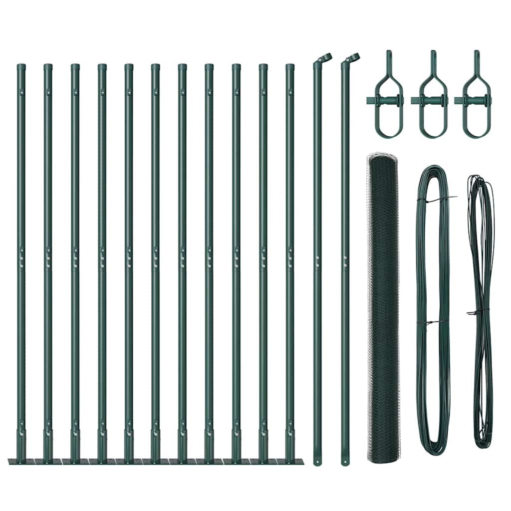 Palo della recinzione Verde 25 x 1,4 m (rete da 25 mm)