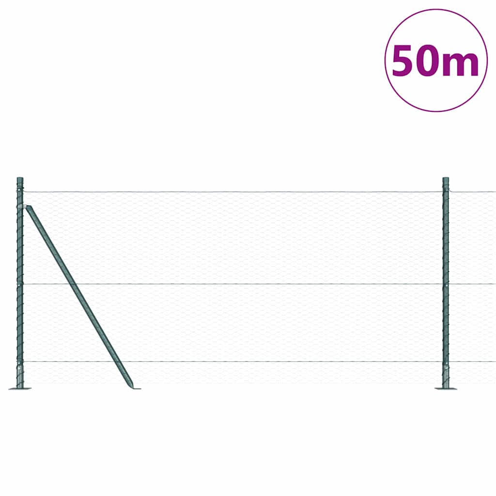 Palo della recinzione Verde 50 x 0,8 m (rete da 25 mm)