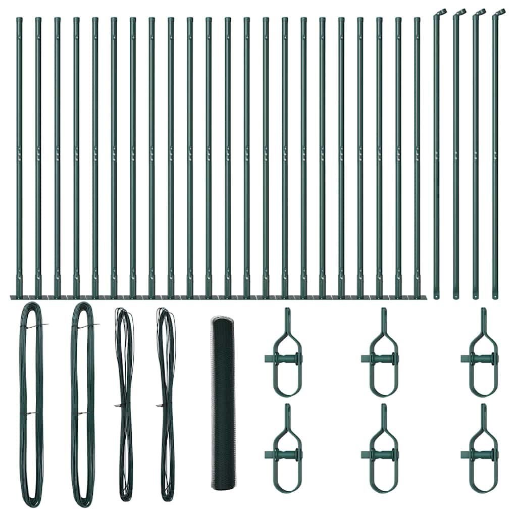 Palo della recinzione Verde 50 x 1,2 m (rete da 13 mm)